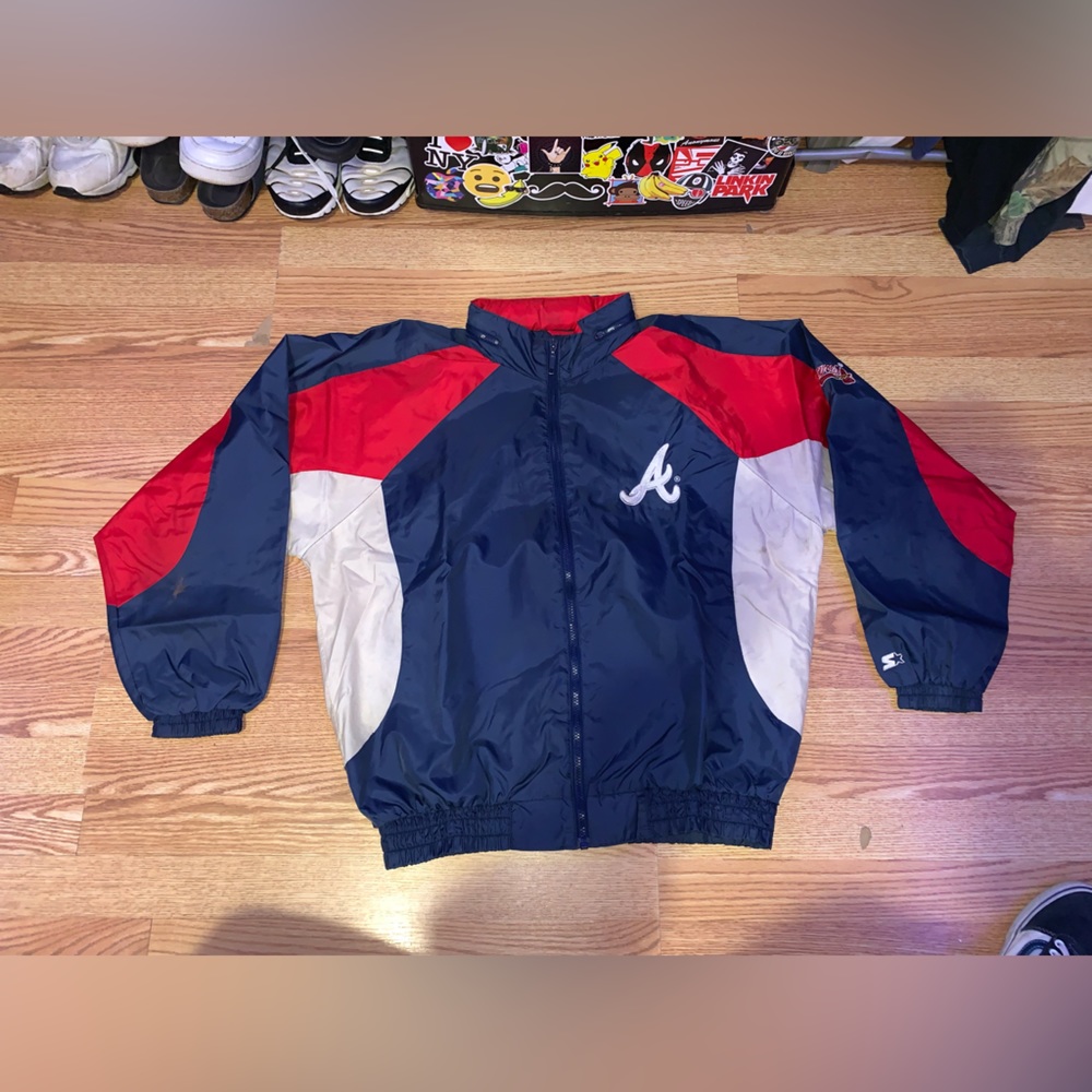 Vintage 90s starter Atlanta braves windbreaker